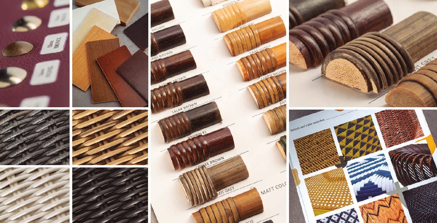 Brucs fabric swatches and 60-day custom upholstery service